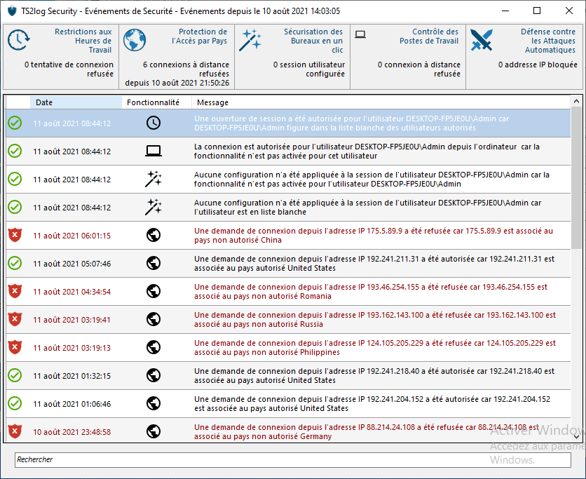 Screenshot Events Viewer 1