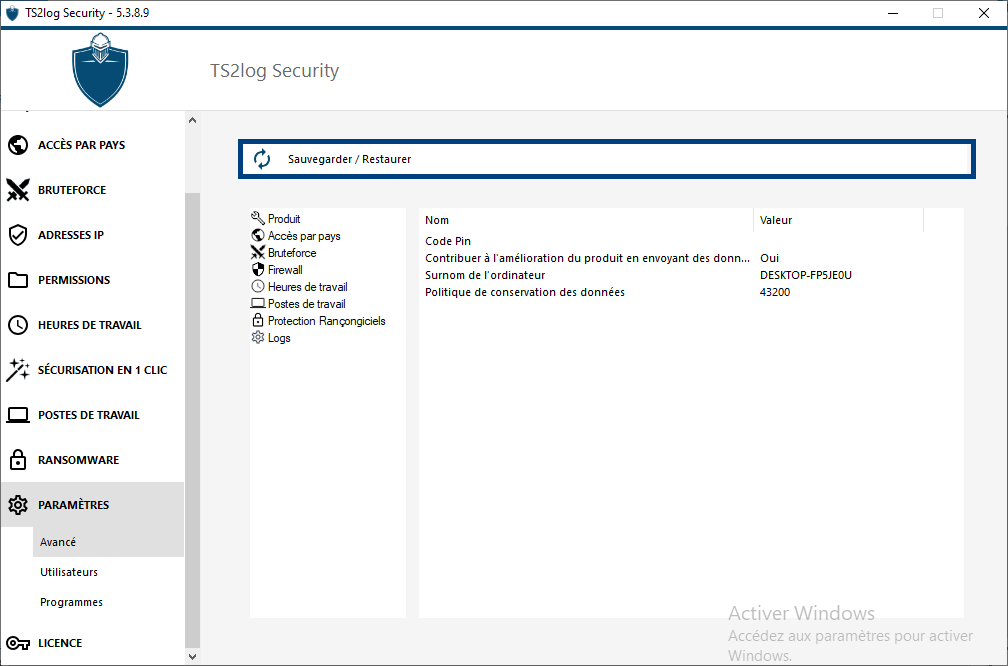 Backup Settings 1