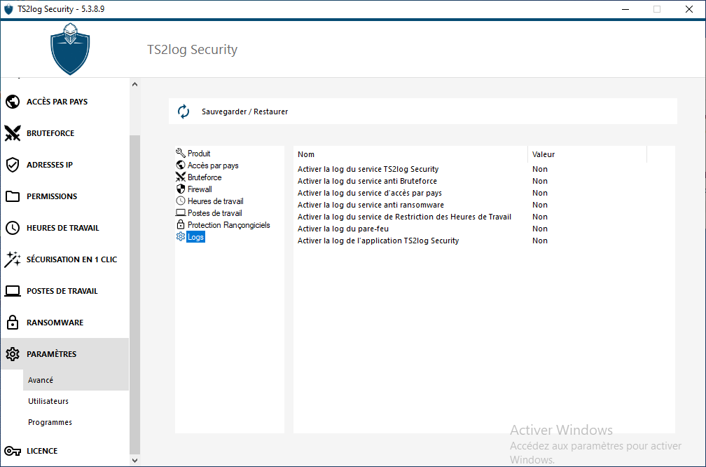 Logs Settings 1