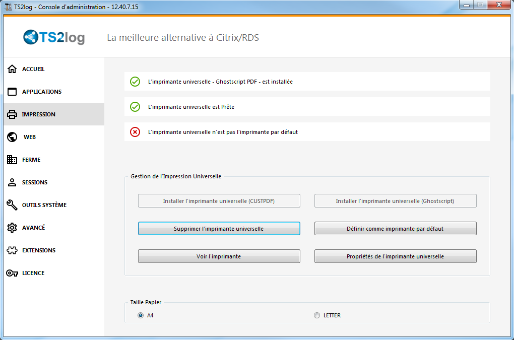 Admin Tool Gateway Screen