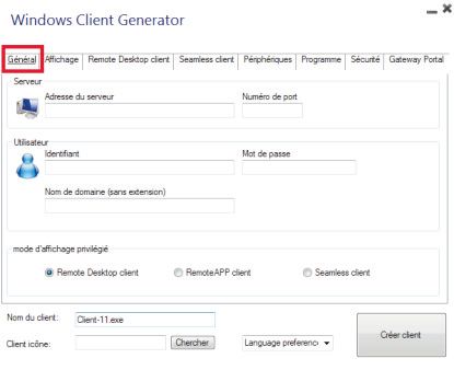Générateur de client Windows